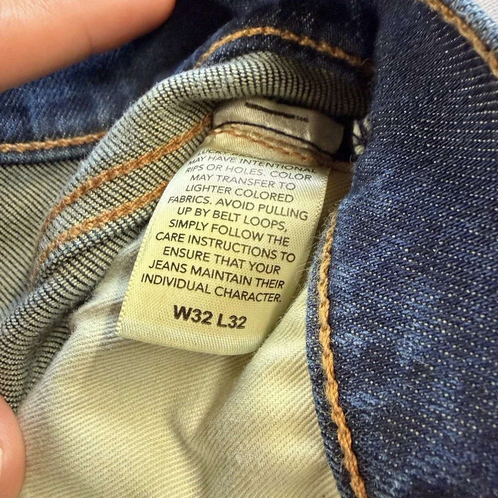 Lucky Brand 121 Slim Straight Stretch Blue Denim Jeans Mens 32x32 Medium Wash